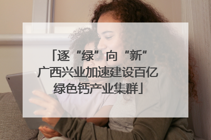 逐“绿”向“新” 广西兴业加速建设百亿绿色钙产业集群