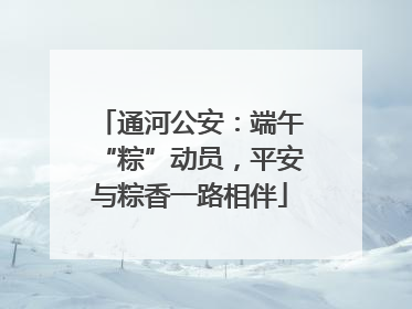 通河公安：端午“粽”动员，平安与粽香一路相伴