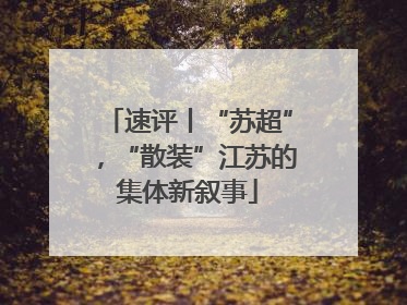 速评丨“苏超”，“散装”江苏的集体新叙事