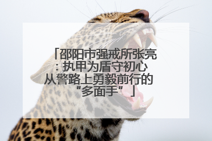 邵阳市强戒所张亮：执甲为盾守初心 从警路上勇毅前行的“多面手”