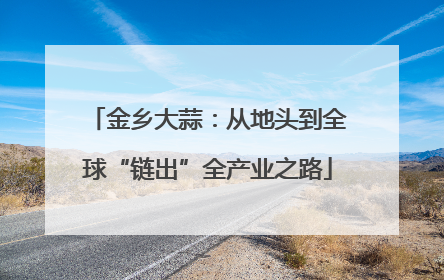 金乡大蒜：从地头到全球“链出”全产业之路