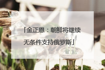 金正恩：朝鲜将继续无条件支持俄罗斯