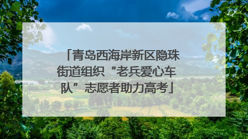 青岛西海岸新区隐珠街道组织“老兵爱心车队”志愿者助力高考