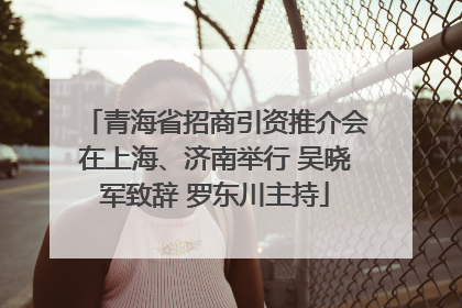 青海省招商引资推介会在上海、济南举行 吴晓军致辞 罗东川主持