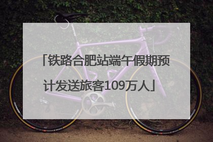 铁路合肥站端午假期预计发送旅客109万人