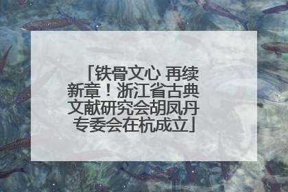 铁骨文心 再续新章！浙江省古典文献研究会胡凤丹专委会在杭成立