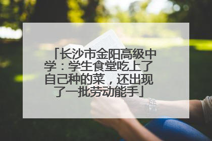 长沙市金阳高级中学：学生食堂吃上了自己种的菜，还出现了一批劳动能手