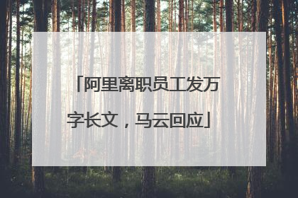 阿里离职员工发万字长文，马云回应