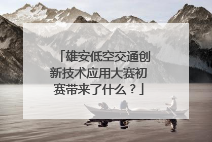 雄安低空交通创新技术应用大赛初赛带来了什么？