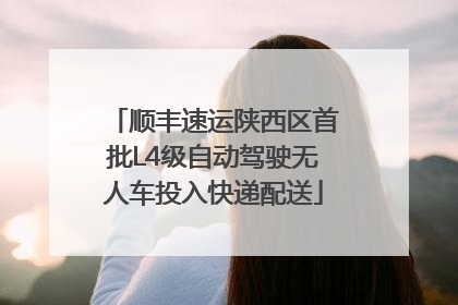 顺丰速运陕西区首批L4级自动驾驶无人车投入快递配送