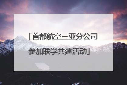 首都航空三亚分公司参加联学共建活动