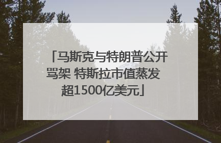 马斯克与特朗普公开骂架 特斯拉市值蒸发超1500亿美元
