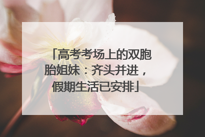 高考考场上的双胞胎姐妹：齐头并进，假期生活已安排