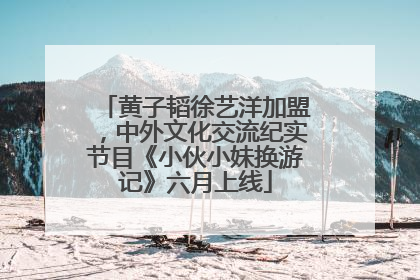 黄子韬徐艺洋加盟，中外文化交流纪实节目《小伙小妹换游记》六月上线