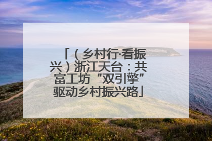 （乡村行·看振兴）浙江天台：共富工坊“双引擎”驱动乡村振兴路