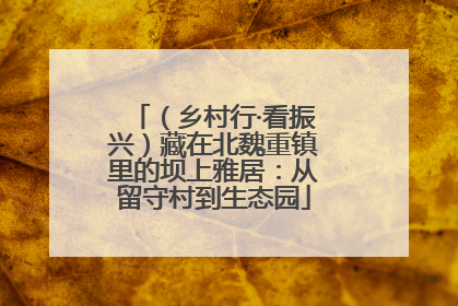 （乡村行·看振兴）藏在北魏重镇里的坝上雅居：从留守村到生态园