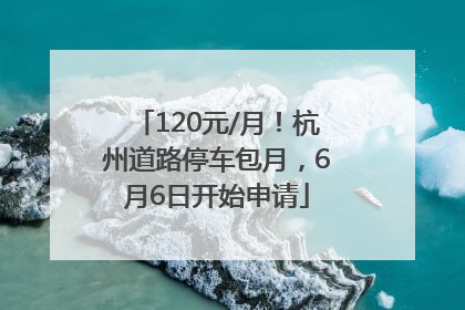 120元/月！杭州道路停车包月，6月6日开始申请