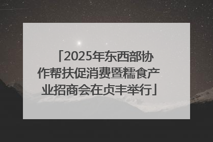 2025年东西部协作帮扶促消费暨糯食产业招商会在贞丰举行