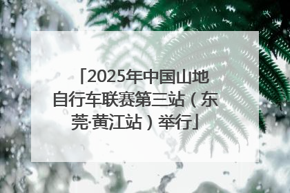 2025年中国山地自行车联赛第三站（东莞·黄江站）举行