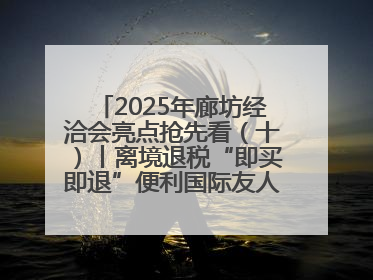 2025年廊坊经洽会亮点抢先看（十）丨离境退税“即买即退”便利国际友人“买买买”