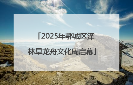 2025年鄂城区泽林旱龙舟文化周启幕