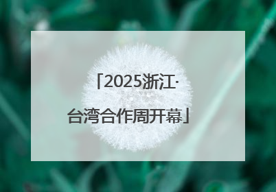 2025浙江·台湾合作周开幕