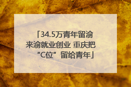 34.5万青年留渝来渝就业创业 重庆把“C位”留给青年