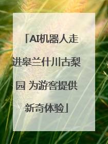 AI机器人走进皋兰什川古梨园 为游客提供新奇体验
