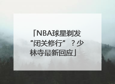 NBA球星剃发“闭关修行”？少林寺最新回应
