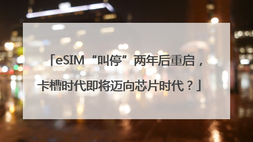 eSIM“叫停”两年后重启，卡槽时代即将迈向芯片时代？